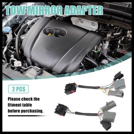 Hihaha 2 Pcs Tow Mirror Wiring Harness Adapter for Ford F250 F350 F450 F550 Truck 1999-2007 Truck Mirror Wiring Connector Mirrors Power Heated Upgrade Harness-