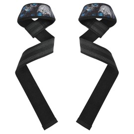 Nightmare Skull Blue Neon Eyes Correas de levantamiento de pesas de 26 pulgadas, antideslizantes, resistentes, para entrenamiento, gimnasio, levantamiento de potencia, levantamiento de pesas, correas