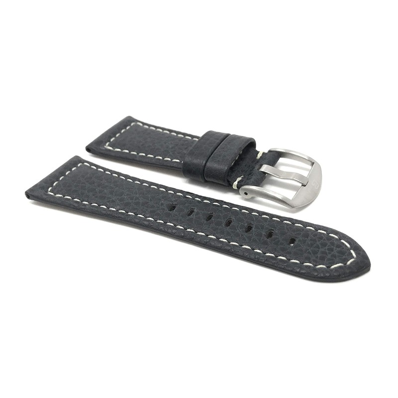 Bandini 32mm Mens Italian Leather Watch Band Strap - Blue