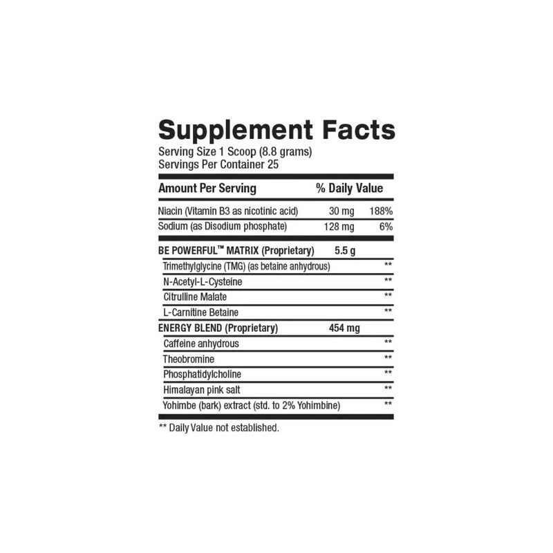 Pre Entreno Polvo BPI Sports Raspberry Tea Línea Billy Gunn