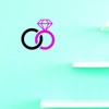 Decals Wedding Bands Wall Art Size 16 Inches X 24