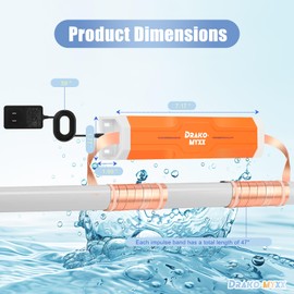 Drako-Myxx Electronic Water Descaler No Salt Water Treatment System for Whole House, Compatible With Pipes Up to 1 Inch (25.4 mm) in Diameter, Effectively Reduces Limescale and Mineral Deposits