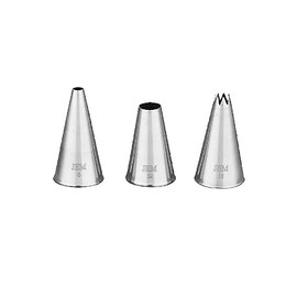 PME NZ1006 Jem Nozzles Set – Bulbs & Shells Collection, Pack of 3, Stainless Steel