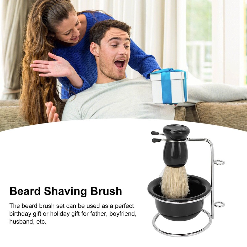 Beard Shaving Brush, Good Gift Shaving Brush Set Nylon Brush