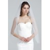 BEAUTELICATE Wedding Bridal Veil with Comb 1 Tier Cut Edge