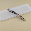 2 Pack Hair Barrette, Long and Thin Handmade Celluloid Onyx