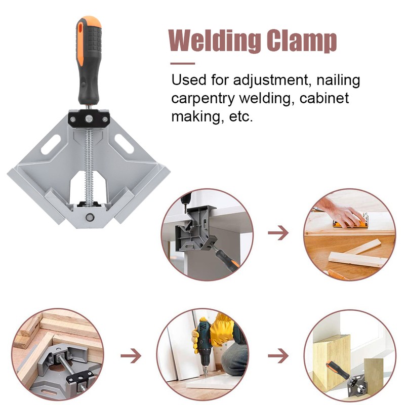 Right Angle Welding Clamp Single Handle Aluminum Alloy Vise for