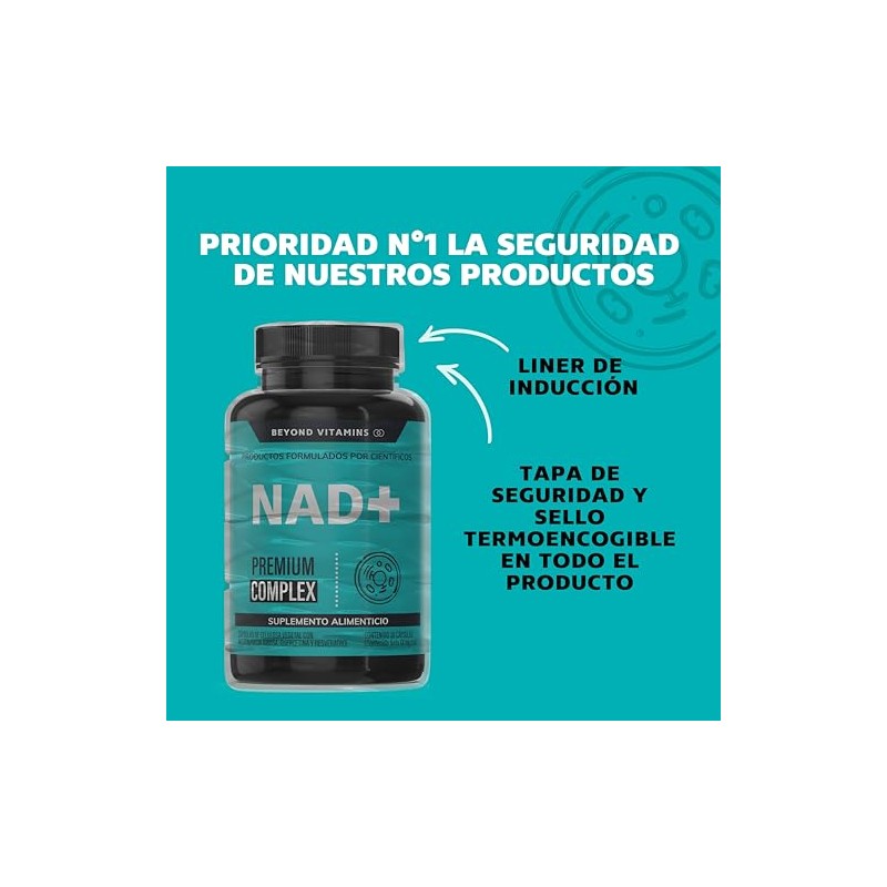Nad Nicotinamida Ribosa Potenciado Resveratrol Quercetina Betaina Hcl Semilla Uva