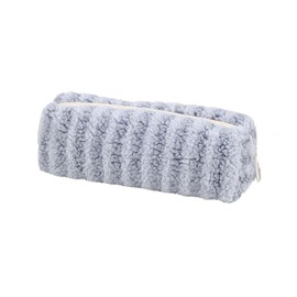 HABUAETY Small Pencil Pouch Makeup Plush Pen Bag Women Office Stationery Mini Comestic Bags