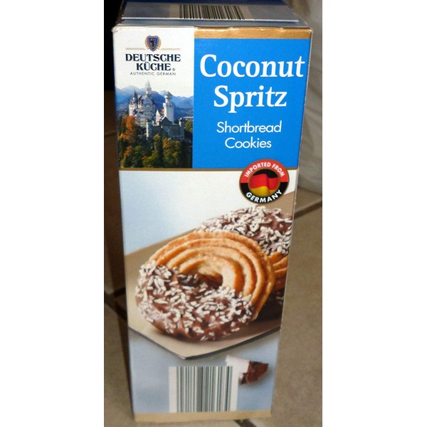 Deutsche Kuche Coconut Spritz Shortbread Cookies 10.6 oz