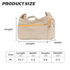 ONECUTE ONECUTE Soft and Comfortable Pet Carrier and Business Backpack with Strong Support - Ideal for Business, Travel, and Outings with Small Dogs and Cats (Kahki,15.7" L x 5.5" W x 9.8" H