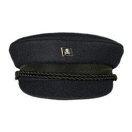 MADSea Elbsegler Premium Cloth with Flag Pin Pirate Jolly Roger Black Pin, black