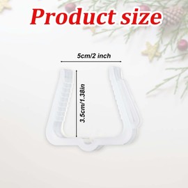 50pcs Christmas Light Hanger Hooks, Plastic Christmas Light Clips Fascia Board Clips Light Clips for Outside String Lights Christmas Light Hangers for Outdoor Fascia Deck