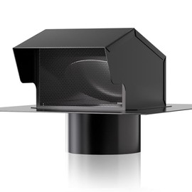 Roof Vent Cap - Hon&Guan Roof Vents 4 Inch Galvanized Steel Bathroom 4 Roof Exhaust Vent for Ventilation System-with Damper, Black