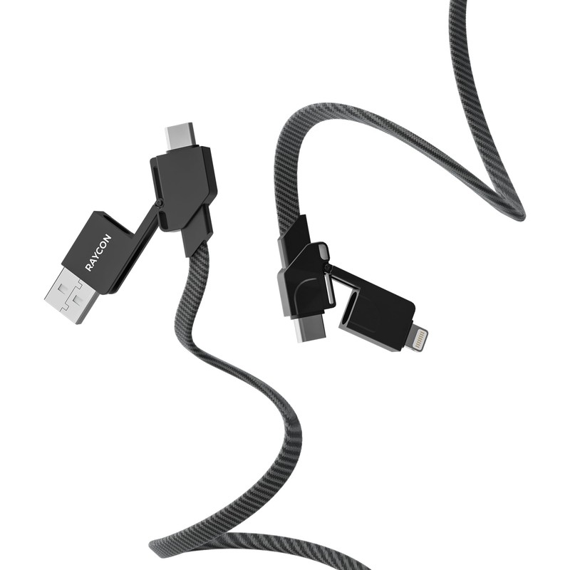 Raycon Magic Flex Cable, Universal Cable Charger 6-in-1 (6 inches),