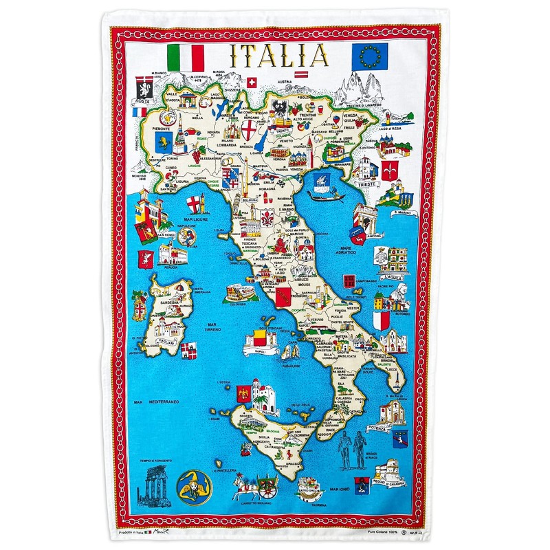 BLU RITMO Kitchen Towel Set, Cotton Kitchen Towels Made in