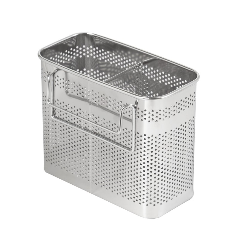 HOME&I Silverware Drying Basket, Hanging Rectangular Utensil Holder with 2