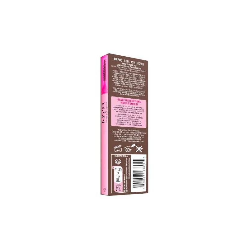 NYX Professional Makeup, Fluff & Snatch Brow Powder Pen Cream-to-Powder