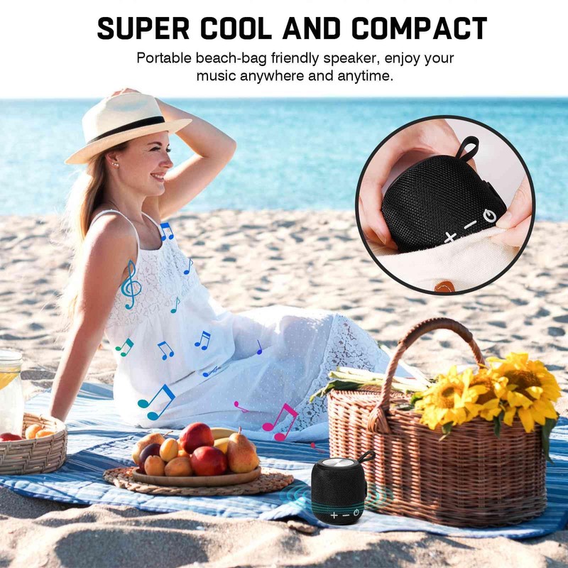 Bluetooth Speaker: Powerful Stereo Sound, IPX7 Waterproof, True Wireless Stereo