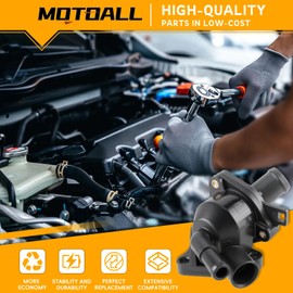 MOTOALL 19320-RAA-A01 Engine Coolant Thermostat Housing Case Fit for Honda Element Accord CR-V 2.4L, for Honda Civic 2.0L