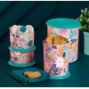 Tupperware Blushing Meadow One Touch Canister Set Of 4 NEW
