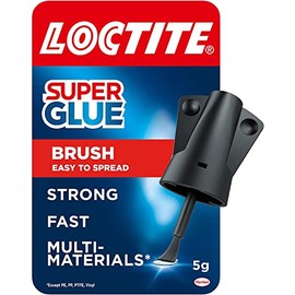 Loctite Super Glue Brush On, Superglue with Applicator Brush, Fast-Drying Clear Glue for Metal, Plastic and More, Easy-To-Use Strong Glue with Easy-Open Cap, 1 x 5 g