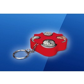 Elegant Comfort Key Chain Coin Holder Organizer Assorted Colors (Red)