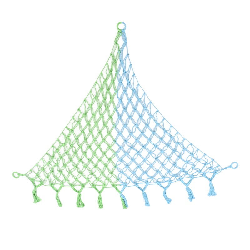 Triangular Toy Hammock Plush Toys Cotton Rope Woven Net Pocket