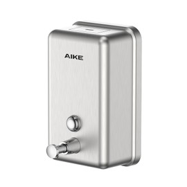 AIKE 37oz Surface Mount Stainless Steel Soap Dispenser for Commercial,Brushed Stianless Steel Finish Model AK1003