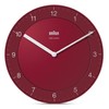 Braun Radio Wall Clock, Plastic, Red, Normal