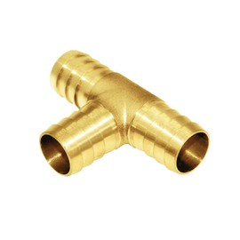 Joyway 1/2" ID Hose Barb, Tee 3 Way Union Fitting Intersection/Split Brass Water/Fuel/Air