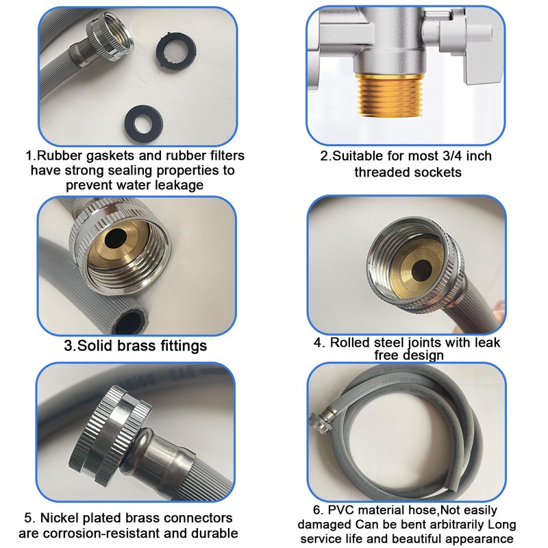 Dehumidifier Drain Hose 3/4 Inch FHT Connection, With Brass Joint