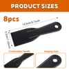 DOPENSPI 8PCS Plastic Putty Knife Scraper, 2 Inch Black Flexible