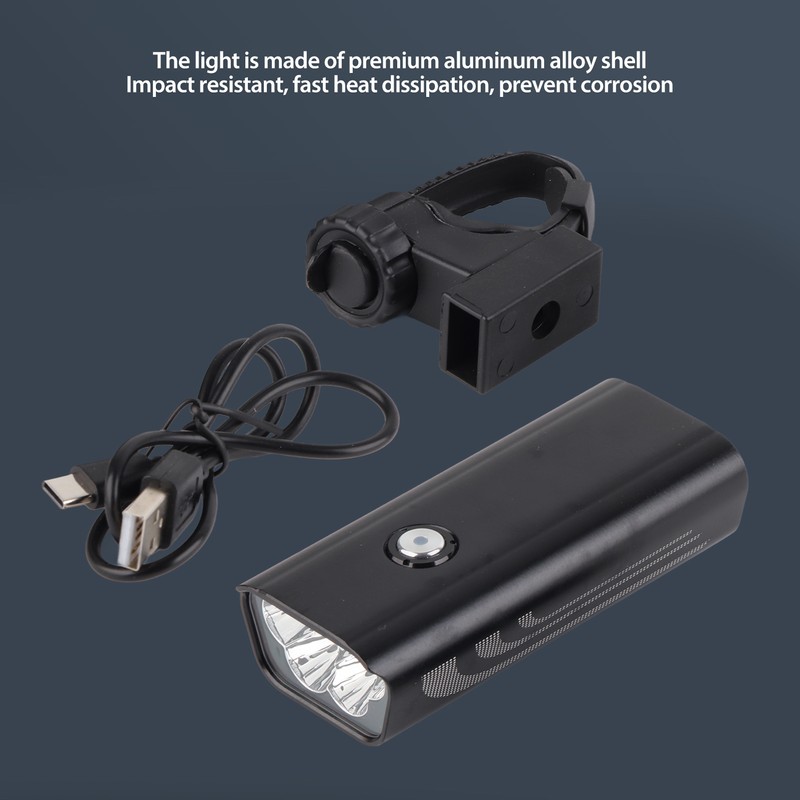 Bike Headlight 6000lm 6 Modes IPX6 Waterproof USB Charging 5