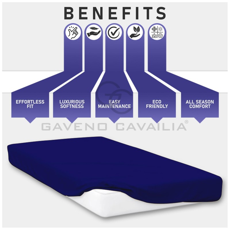 Premium King Size Extra Deep Fitted Sheet Royal Blue -