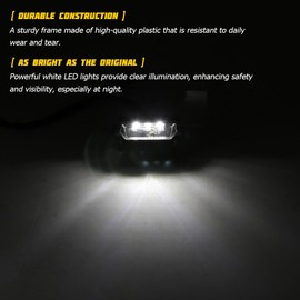 Zpana 12V Motorcycle LED License Plate Light, 6K Mini Motorbike Rear Brake Tail Lamp, Automotive Taillight License Plate Mount Lamp Assembly Accessories, Universal for SUV, Sedan, Truck