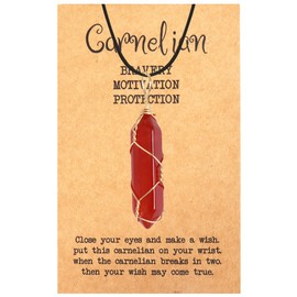 Stocking Stuffers Holiday Outfits for Women 2024 YANCHUN Carnelian Crystal Necklace for Women Red Agate Necklace Carnelian Pendant Necklace Wire Wrapped Jewelry for Girls