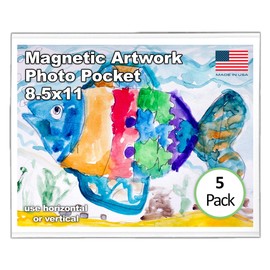 Magtech 08115 Magnetic Picture Frame Magnetic Multi-Use Pocket, 5 Pack, Made in the USA