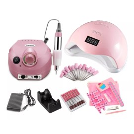 Nail drill /Sun 5 Esmeril Pulidor 35,000 Rpm + Lampara Sun 5 Digital Sensor