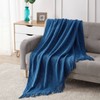 BOURINA Textured Solid Soft Sofa Throw Couch Cover Knitted Decorative