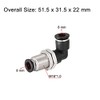 sourcing map 2 End 8mm Tube Push Lock Elbows, M16