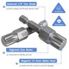 Mesee 7Pcs Triple Square Spline Bit Set Quick Change 1/4"