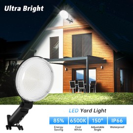LED Barn Light - 6500K Dusk to Dawn Outdoor Garage Lighting with 150° Adjustable Photocell, Utral Bright Security Flood Lights, IP66 Waterproof Area Street Light for Farmhouse Warehouse Yard (2 Pack)