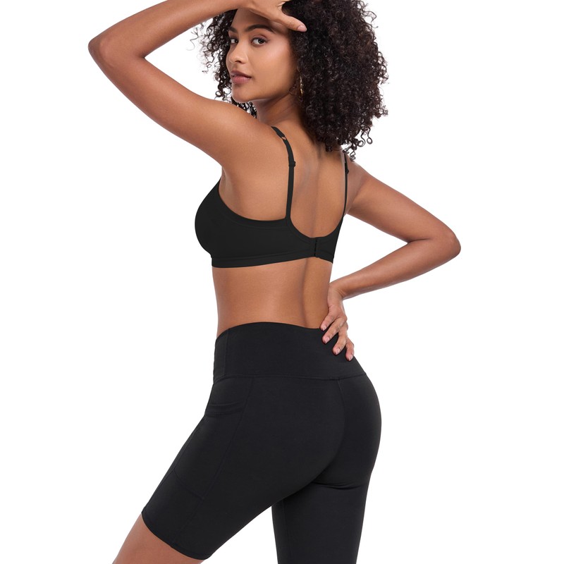 ANGOOL Women's Bra Without Underwire Medium Support Sports Bra Back