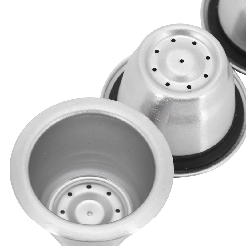 Coffee Capsule Set Stainless Steel Reusable Refillable Capsule Fit for