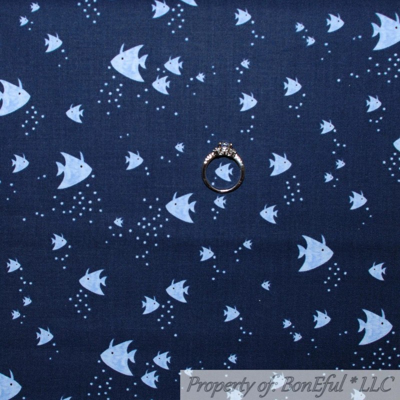 Michael Miller Fabrics BonEful FABRIC FQ Cotton Quilt Blue Scenic
