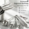 YC Kitchen 8Pcs Measuring Cups and Spoons Set Stainless Steel