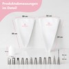 EDELHAUS Premium Icing Bags Set of 2 (17 Pieces) -