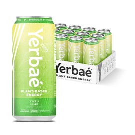 Yerbae Energy Beverage 16oz Cans (Yuzu Lime, 16 Fl Oz (Pack of 12))