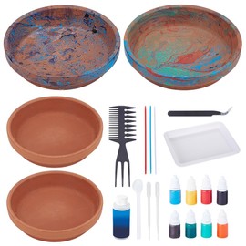 WEBEEDY DIY Water Marbling Set for Adults 2 Sets DIY Tray Marbling Colour Art Set with Instructions for Beginners Creative Arts and Crafts Marbling Colour Kits